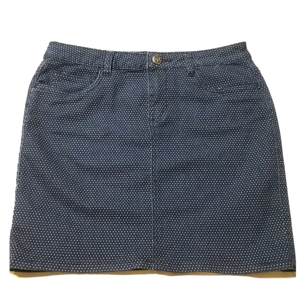 Blue polka dot denim skirt EUC Bundle fo $5